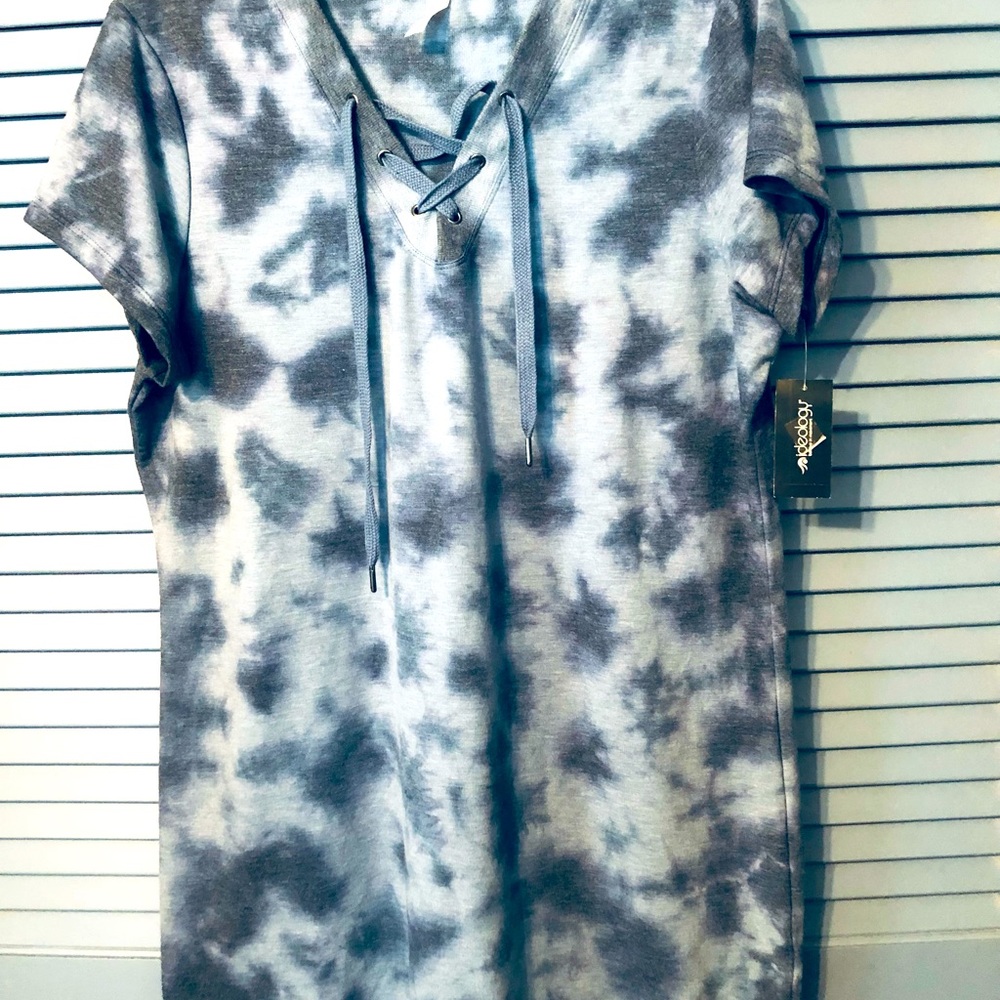Ideology Blue Tie Dyed Knit Dress New With Tag XL